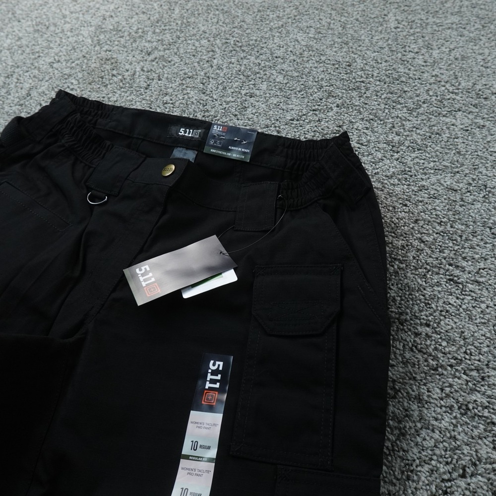 NEW 5.11 Tactical Pants Womens 10 Black Taclite Pro Ripstop Cargo Utility Work